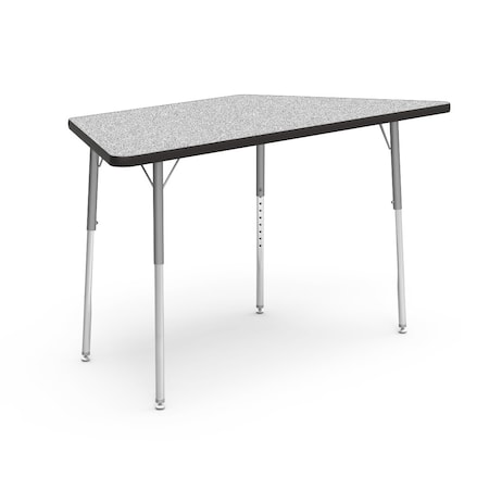 Virco 25.81 in. W, 60 in. L, 22-30 in. H, Grey Nebula Top / Black Edge 48TRAP60